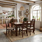 Juego de comedor porcelanato sevilla 6 personas nogal  - Miniatura 5