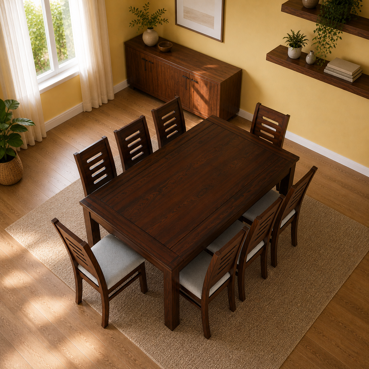 Juego de comedor roma nogal 8 personas 4