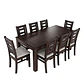 Juego de comedor sevilla chocolate 8 personas - Miniatura 2