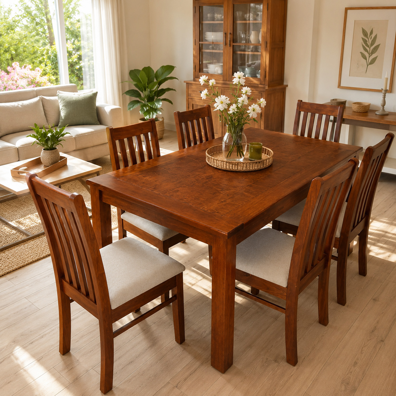 Juego de comedor nogal new milan 6 personas 4