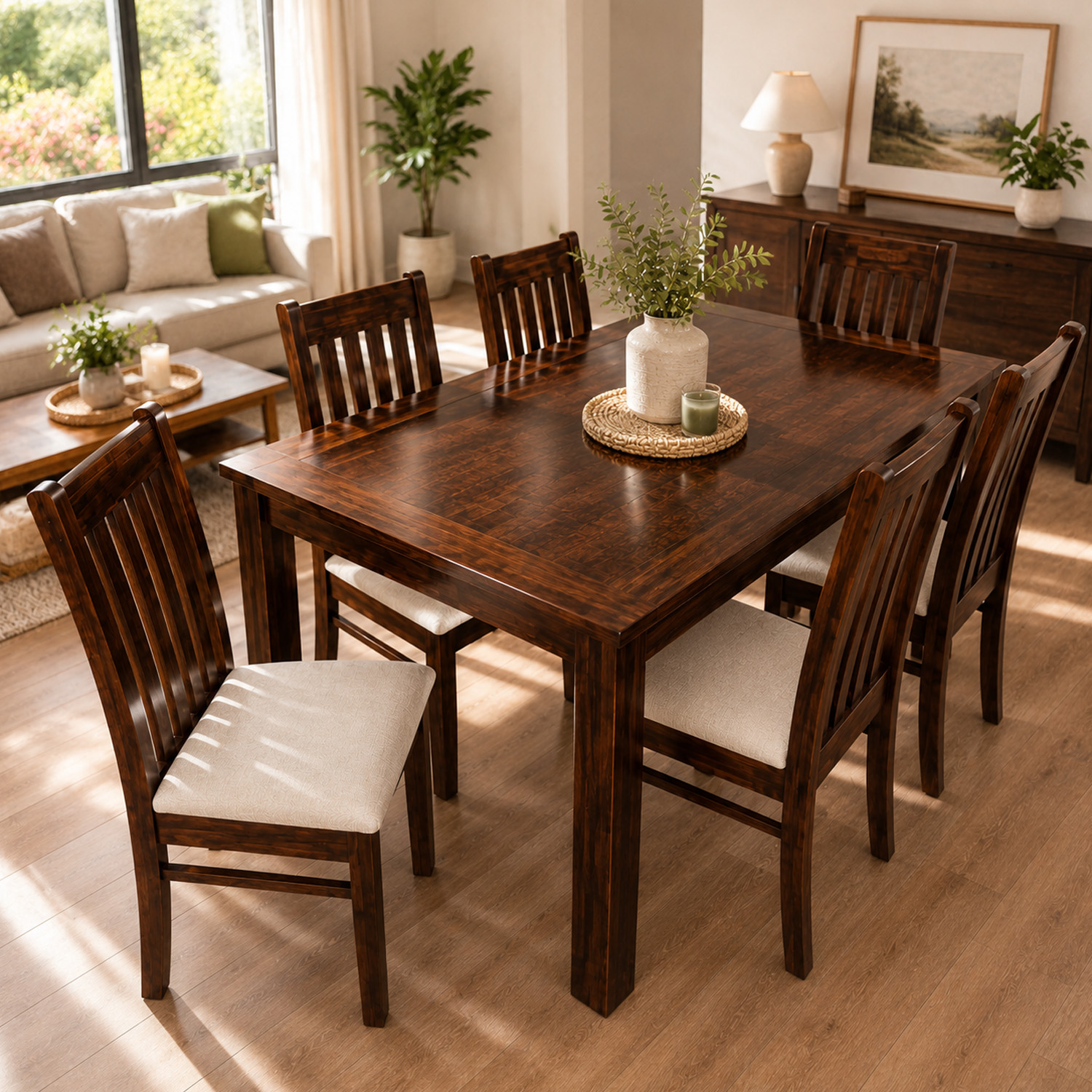 Juego de comedor chocolate new milan 6 personas 3