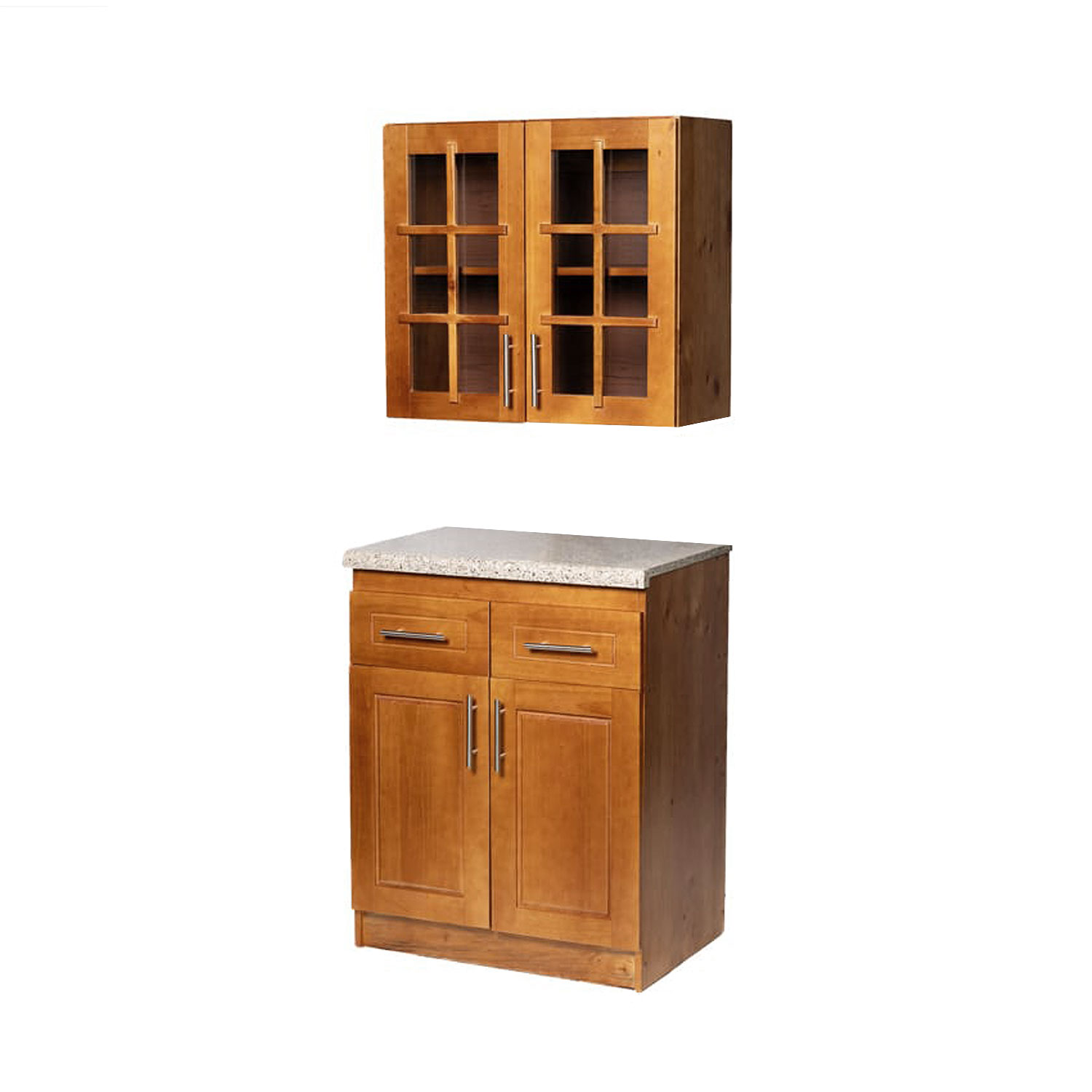 Mueble de Cocina Set Elevacion y base Berin Madera Nogal 2 Puertas 1
