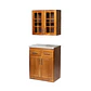 Mueble de Cocina Set Elevacion y base Berin Madera Nogal 2 Puertas - Miniatura 1