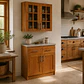 Mueble de Cocina Set Elevacion y base Berin Madera Nogal 2 Puertas - Miniatura 3
