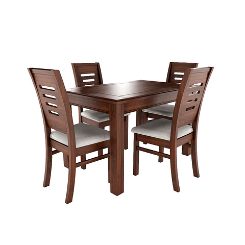 Juego de comedor Nogal Roma 4 sillas 