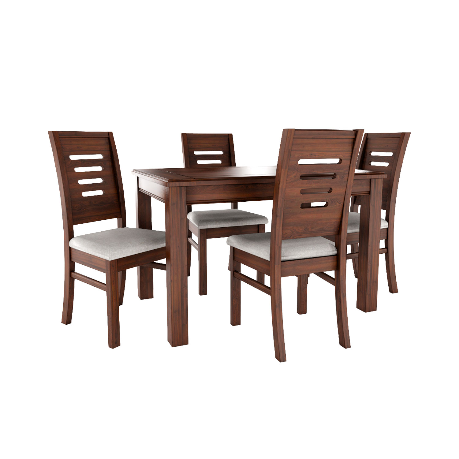 Juego de comedor Nogal Roma 4 sillas  2