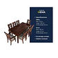 Juego de comedor nogal sevilla 8 sillas - incluye sitiales - Miniatura 4