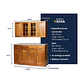 Mueble de Cocina Set Elevacion y base Berin Madera Nogal 4 Puertas - Miniatura 4