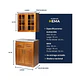 Mueble de Cocina Set Elevacion y base Berin Madera Nogal 2 Puertas - Miniatura 3