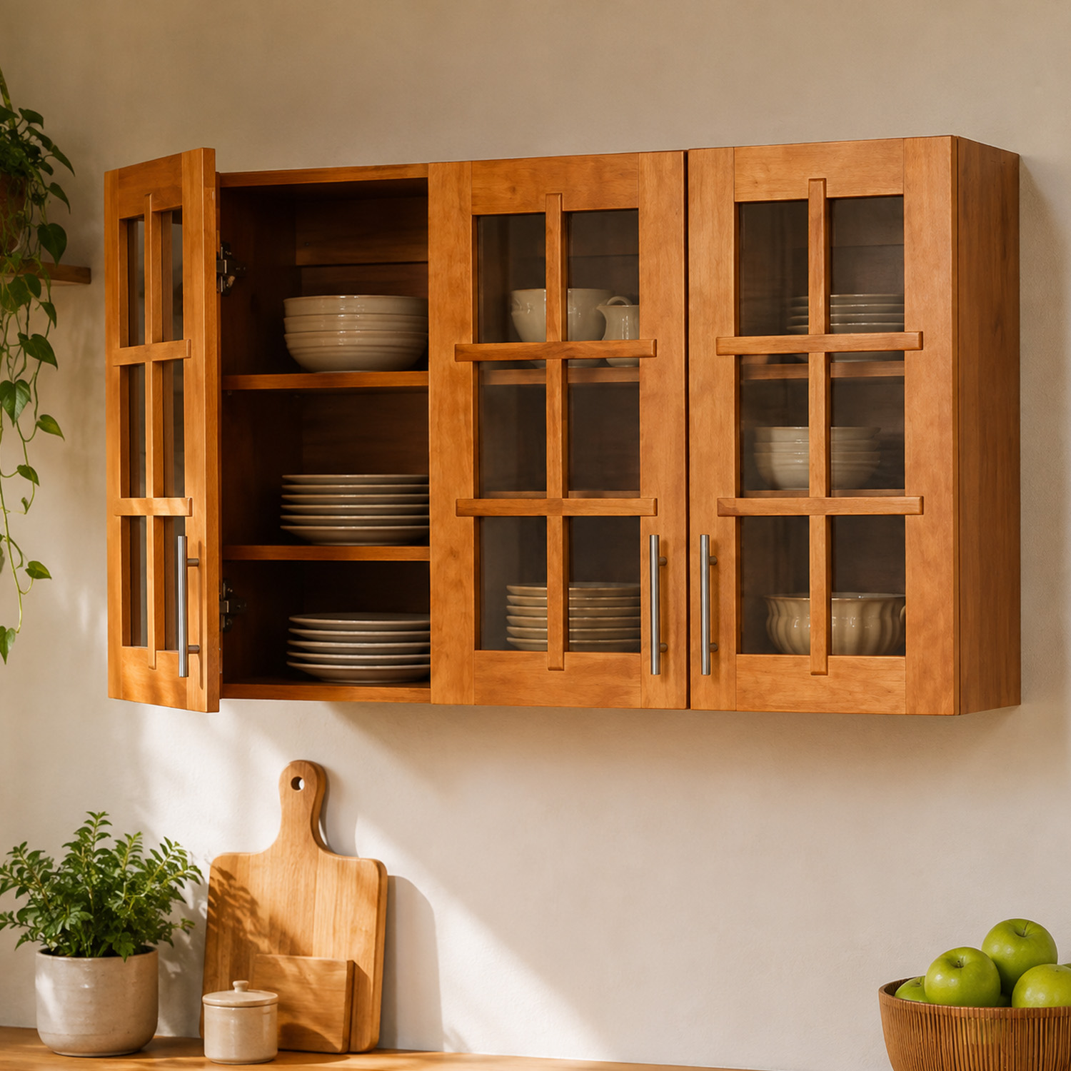 Mueble de Cocina Berlin Madera Nogal Elevacion 3 Puertas 5