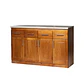 Mueble de Cocina Berlin Madera Nogal Base 4 Puertas - Miniatura 1