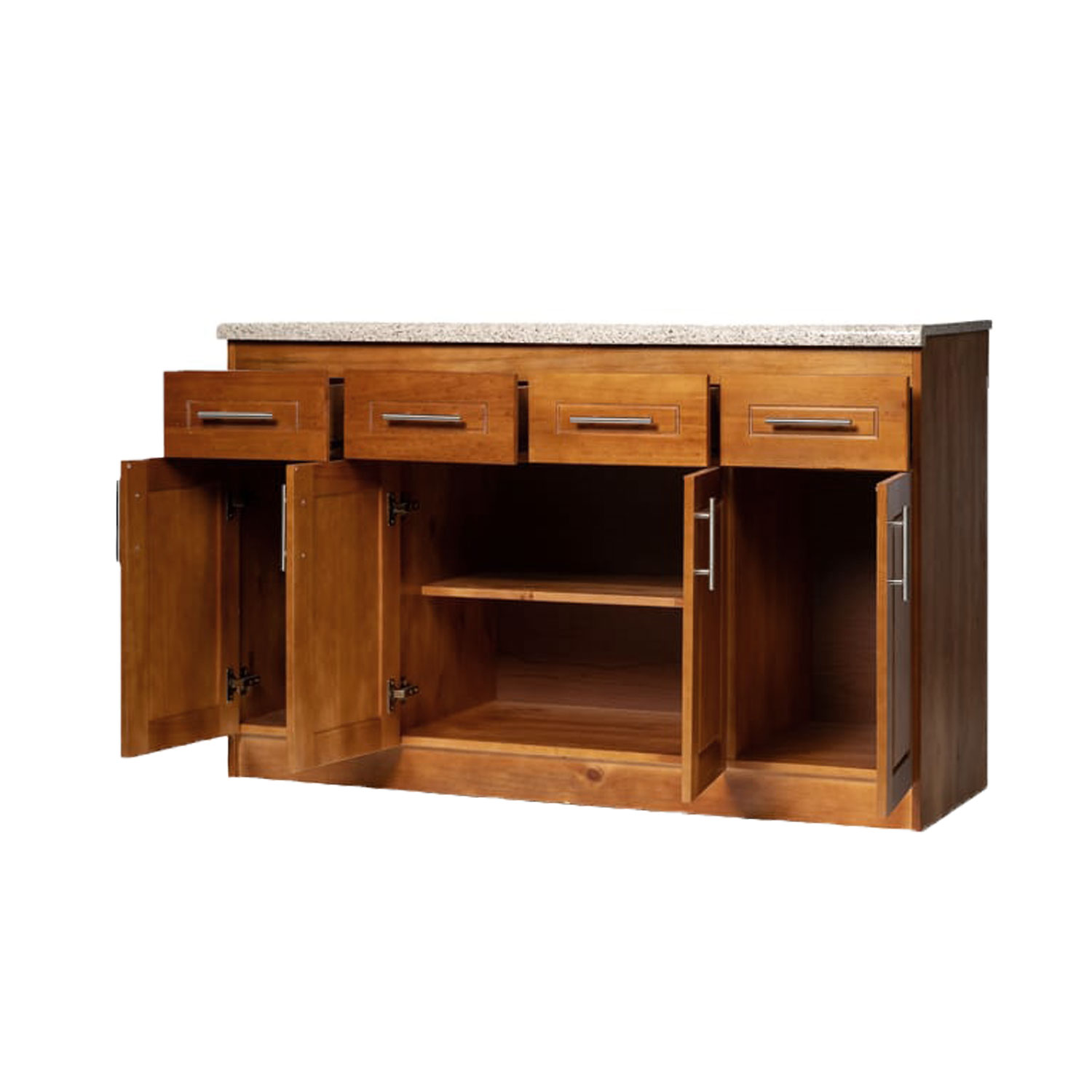 Mueble de Cocina Berlin Madera Nogal Base 4 Puertas 3