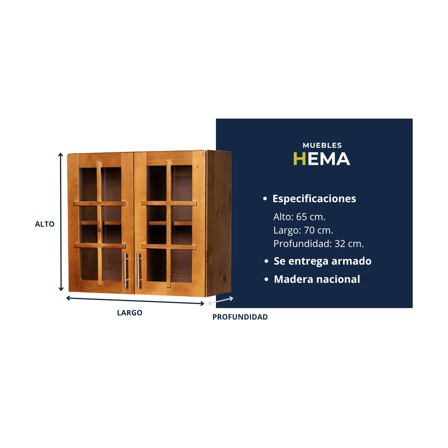 Mueble de Cocina Berlin Madera Nogal Elevacion 2 Puertas 3