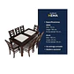 Juego de comedor porcelanato sevilla 8 personas chocolate incluye 2 sitiales - Miniatura 6