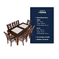 Juego de comedor porcelanato sevilla 8 personas nogal incluye 2 sitiales  - Miniatura 6