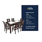 Juego de comedor porcelanato sevilla 6 personas chocolate madera - Miniatura 5