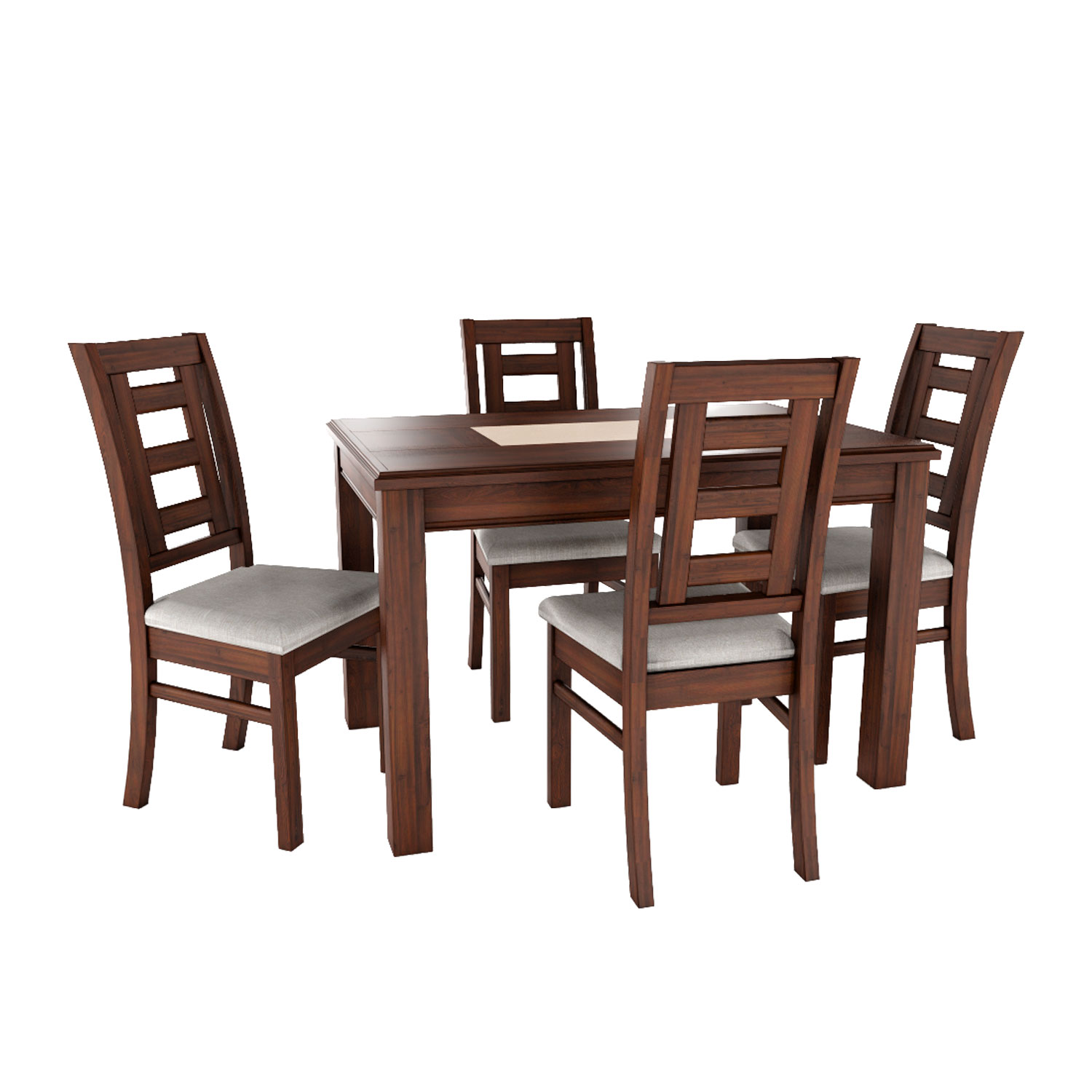 Juego de comedor porcelanato sevilla 4 personas nogal  2