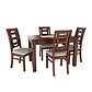 Juego de comedor porcelanato sevilla 4 personas nogal  - Miniatura 2