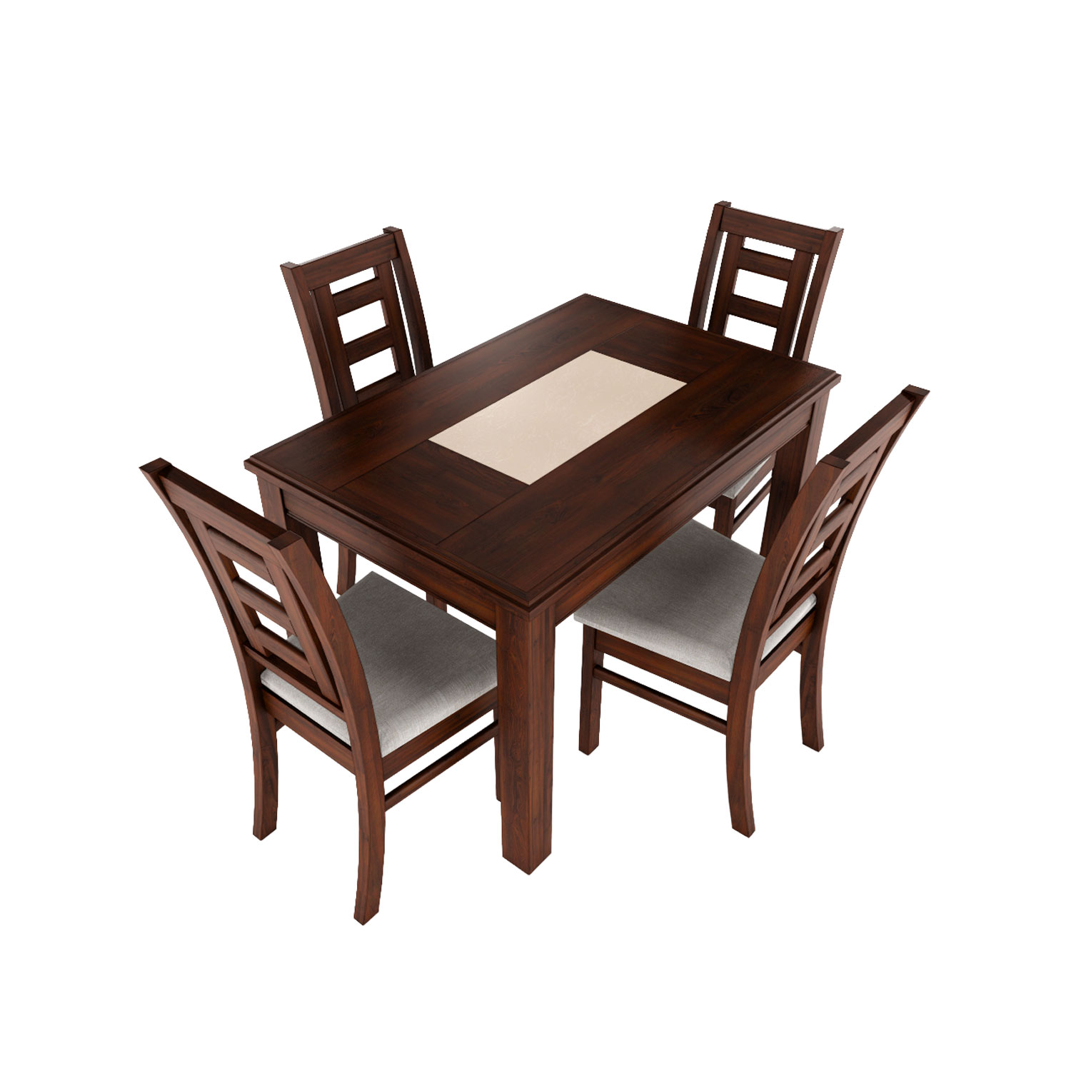 Juego de comedor porcelanato sevilla 4 personas nogal  3