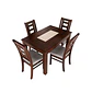 Juego de comedor porcelanato sevilla 4 personas nogal  - Miniatura 3