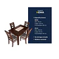Juego de comedor porcelanato sevilla 4 personas nogal  - Miniatura 5