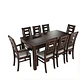 Juego de comedor chocolate sevilla 8 sillas incluye 2 sitiales - Miniatura 1