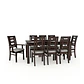 Juego de comedor chocolate sevilla 8 sillas incluye 2 sitiales - Miniatura 3