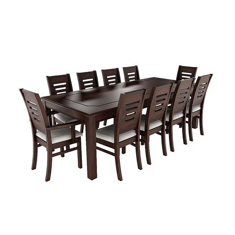Juego de Comedor Roma 10 Personas Chocolate Incluye 2 Sitiales