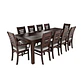 Juego de Comedor Roma 10 Personas Chocolate Incluye 2 Sitiales - Miniatura 1