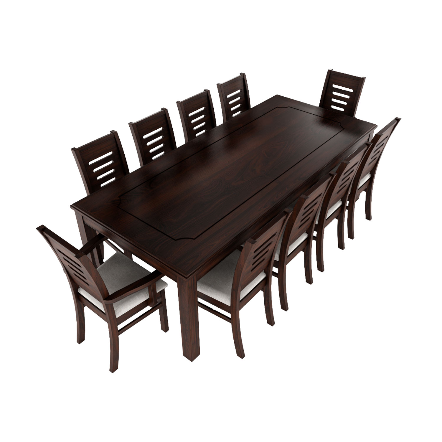 Juego de Comedor Roma 10 Personas Chocolate Incluye 2 Sitiales 3