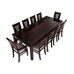 Juego de Comedor Roma 10 Personas Chocolate Incluye 2 Sitiales - Miniatura 3