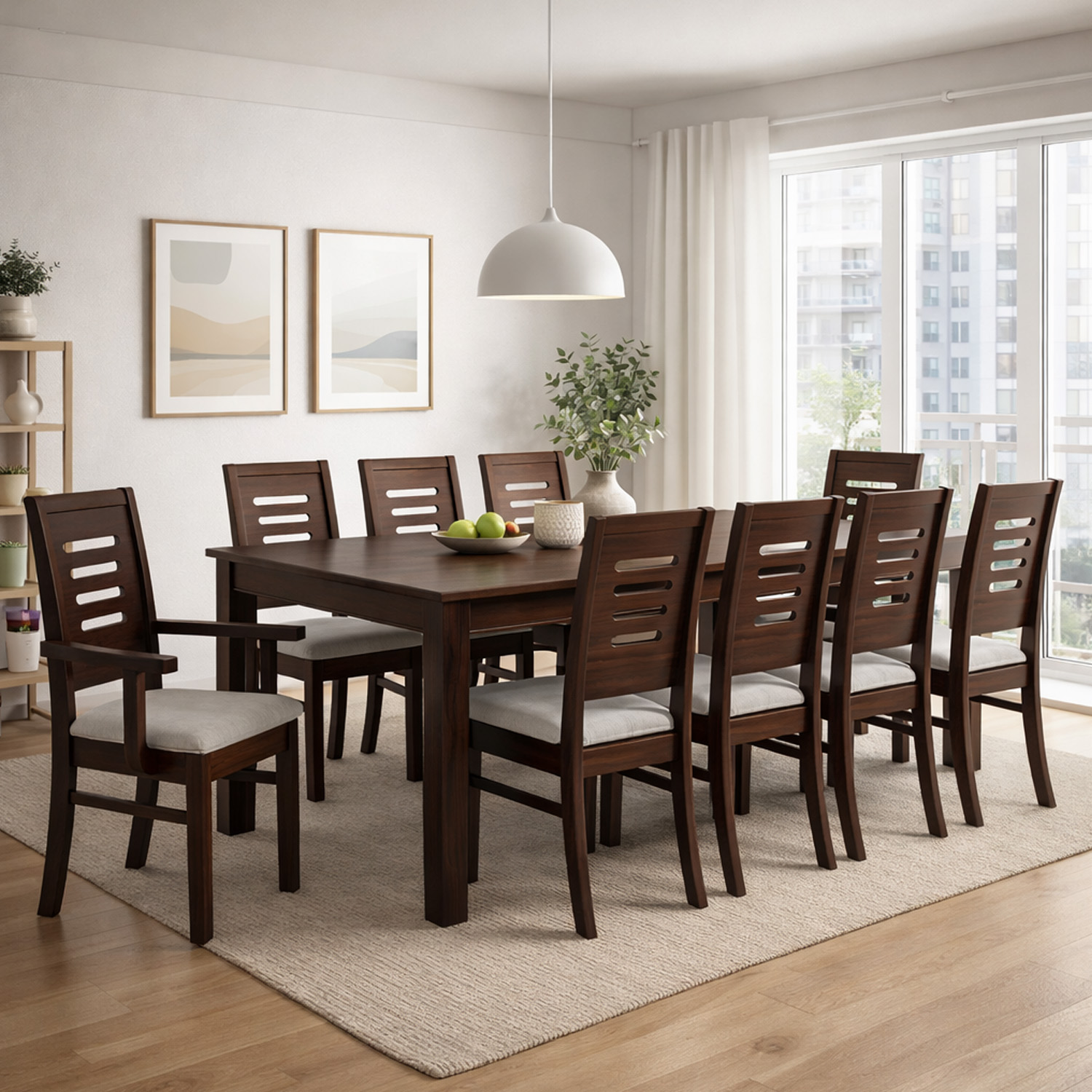 Juego de Comedor Roma 10 Personas Chocolate Incluye 2 Sitiales 5