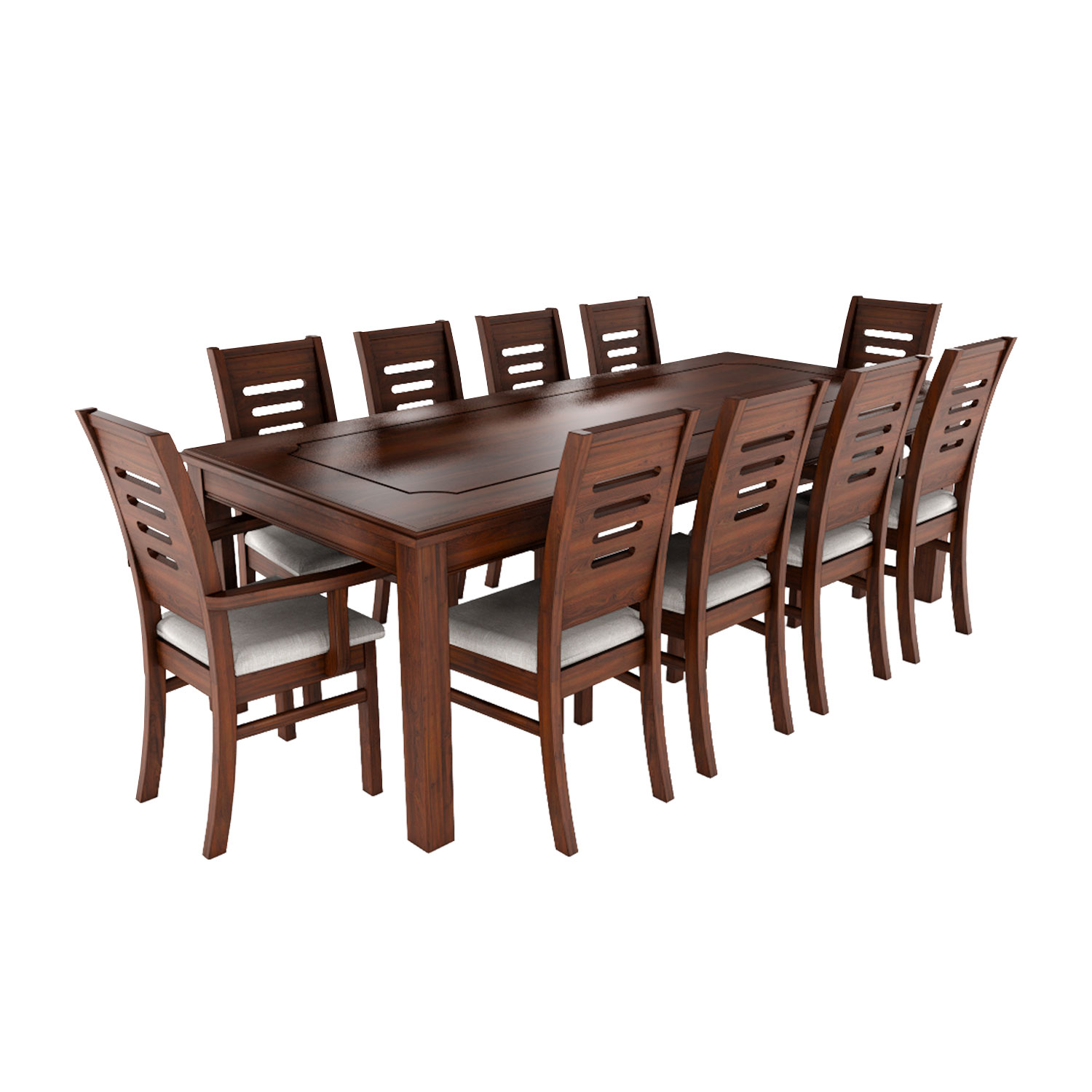 Juego de Comedor Roma 10 Personas Nogal Incluye 2 sitiales 1