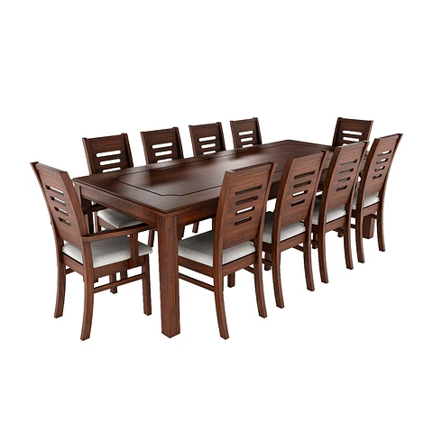 Juego de Comedor Roma 10 Personas Nogal Incluye 2 sitiales