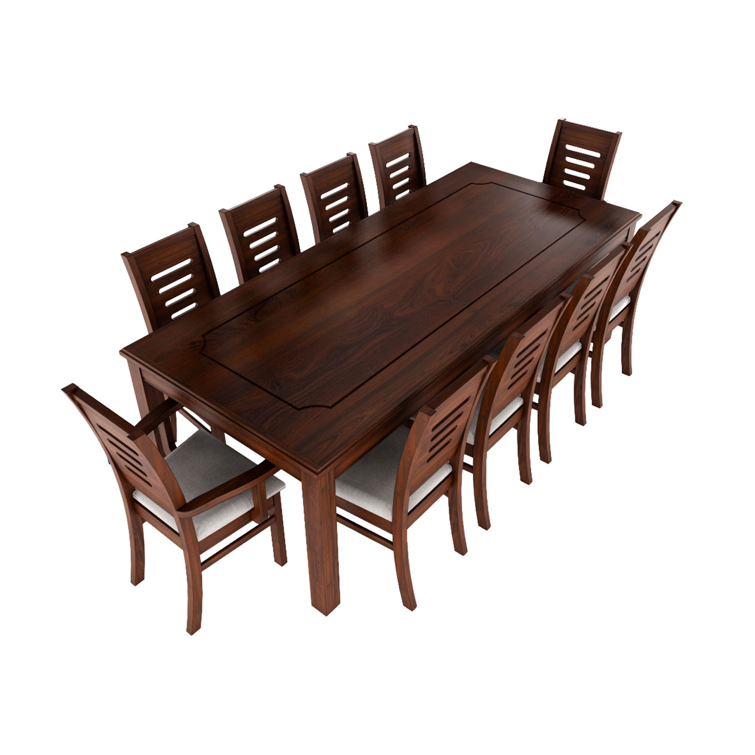Juego de Comedor Roma 10 Personas Nogal Incluye 2 sitiales 3