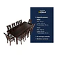 Juego de Comedor Sevilla 10 Personas Chocolate Incluye 2 Sitiales - Miniatura 6