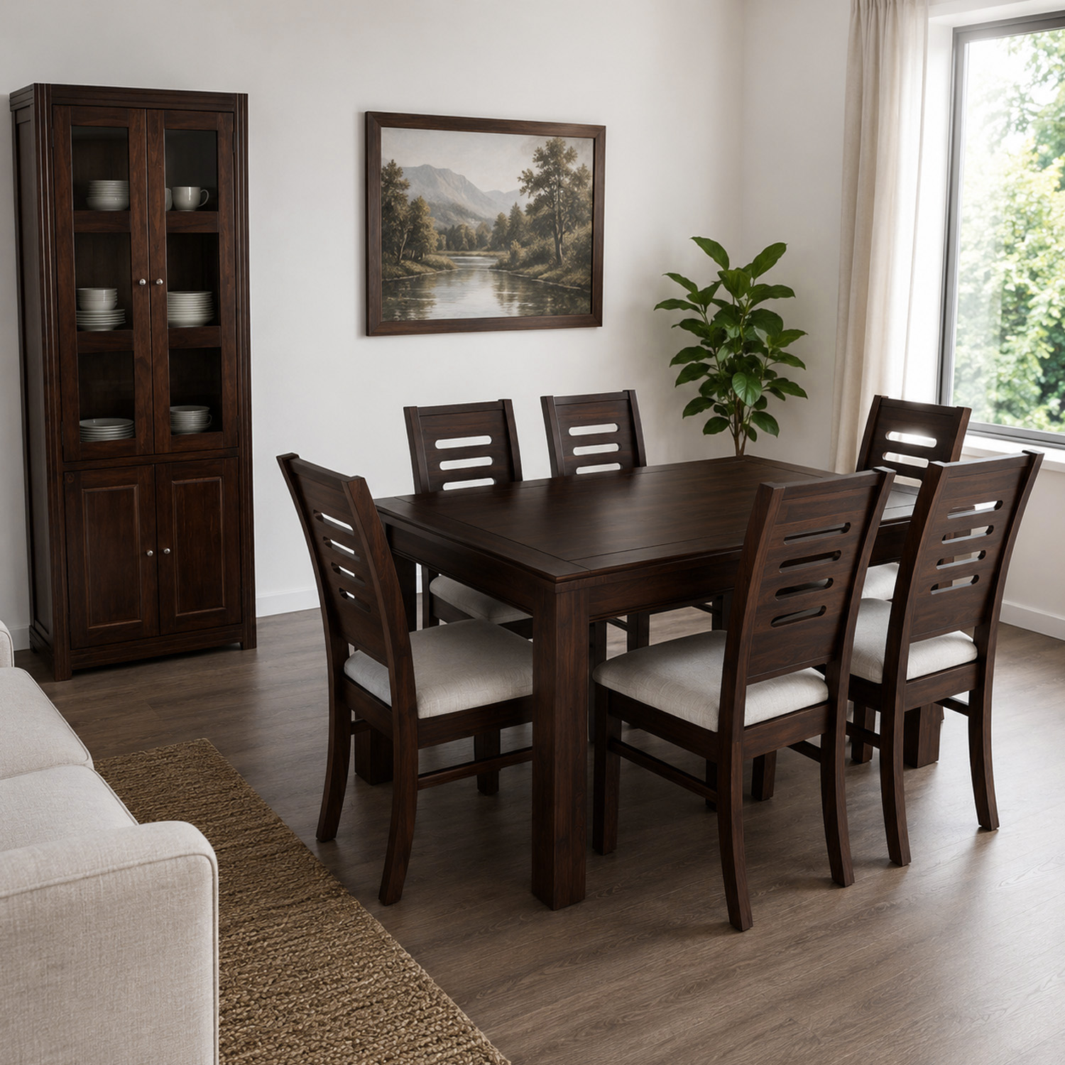 Juego de comedor chocolate roma 6 sillas 5
