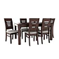 Juego de comedor chocolate roma 6 sillas - Miniatura 2
