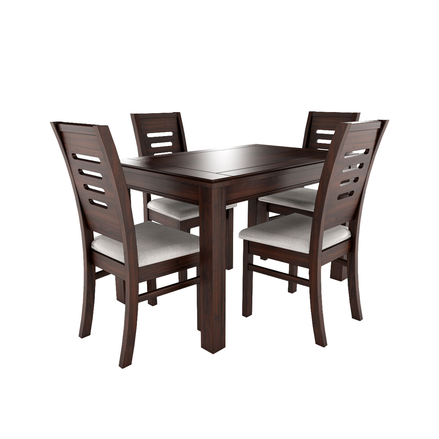 Juego de comedor chocolate roma 4 sillas 1