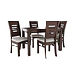 Juego de comedor chocolate roma 4 sillas - Miniatura 2