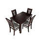 Juego de comedor chocolate roma 4 sillas - Miniatura 3