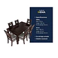 Juego de comedor chocolate sevilla 6 sillas - Miniatura 4