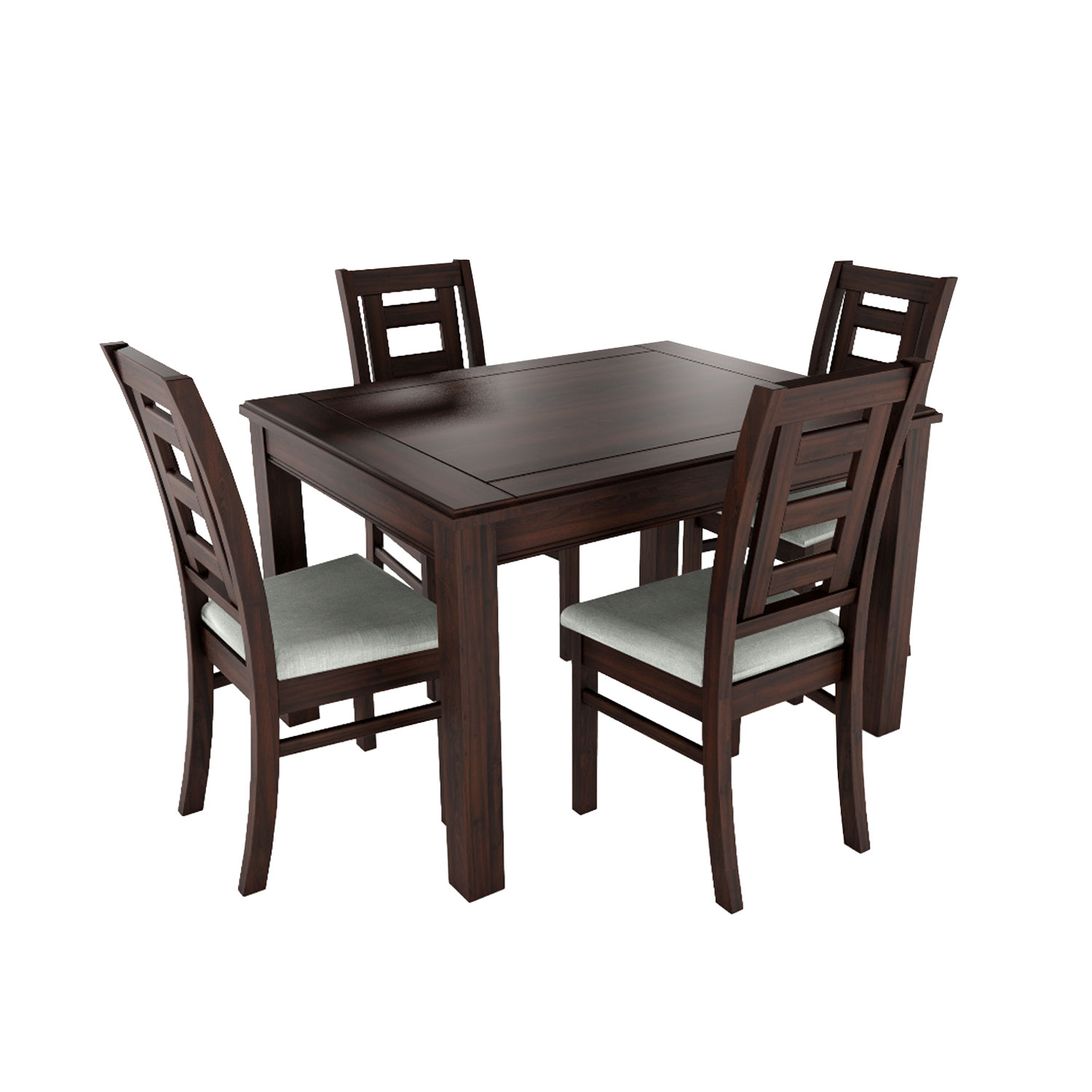 Juego de comedor chocolate sevilla 4 sillas 1