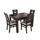 Juego de comedor chocolate sevilla 4 sillas - Miniatura 1