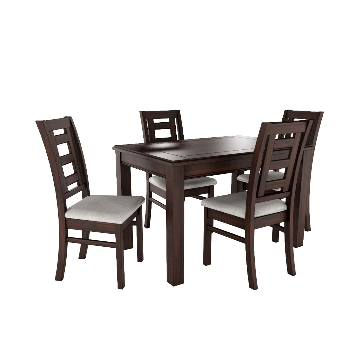 Juego de comedor chocolate sevilla 4 sillas 2