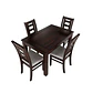 Juego de comedor chocolate sevilla 4 sillas - Miniatura 3