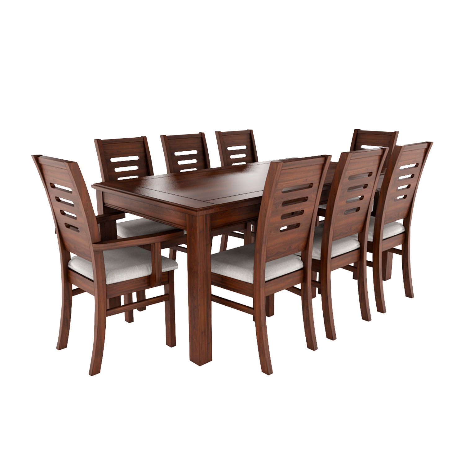 Juego de comedor nogal roma 8 sillas incluye 2 sitiales  1