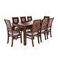Juego de comedor nogal roma 8 sillas incluye 2 sitiales  - Miniatura 1