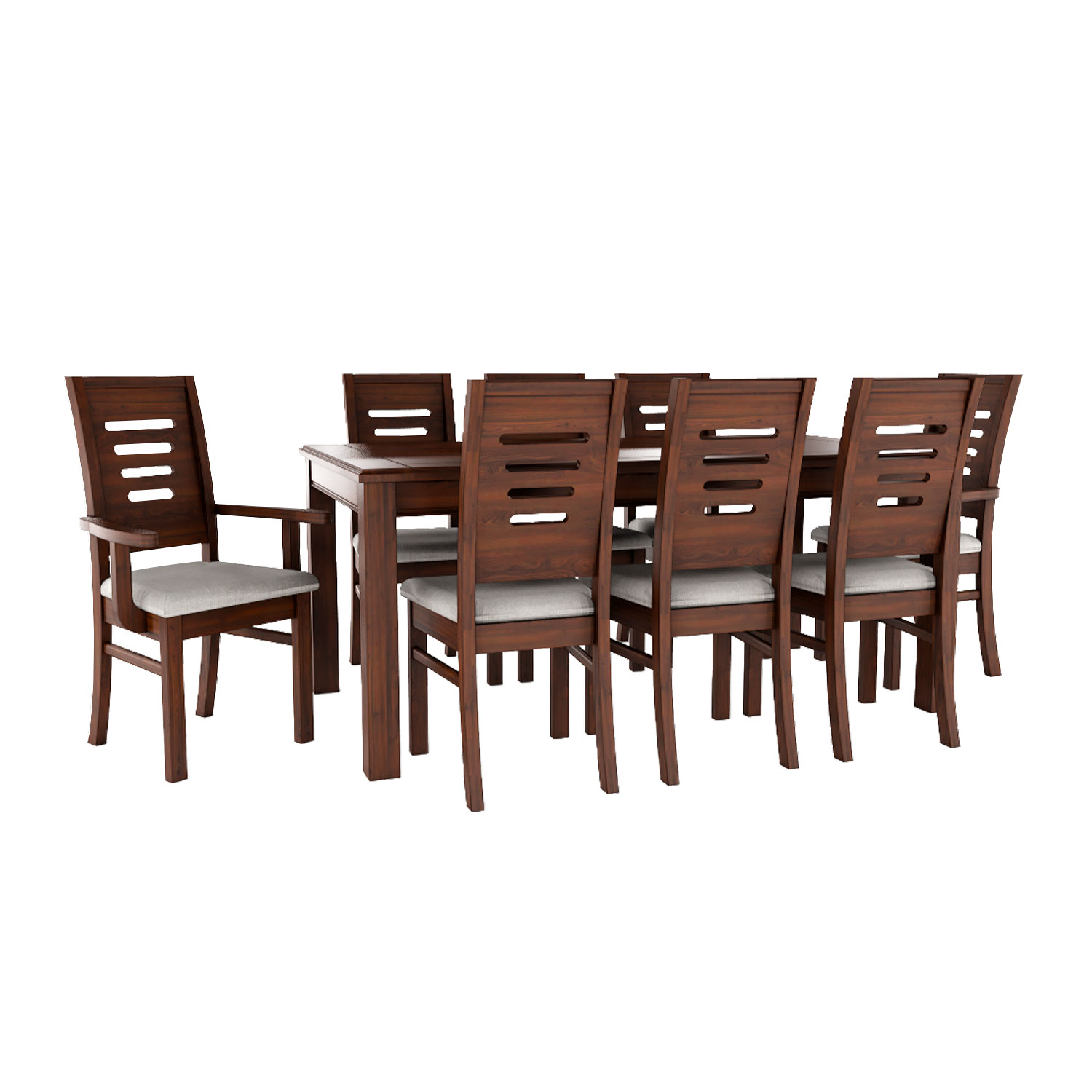 Juego de comedor nogal roma 8 sillas incluye 2 sitiales  2