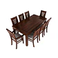 Juego de comedor nogal roma 8 sillas incluye 2 sitiales  - Miniatura 3